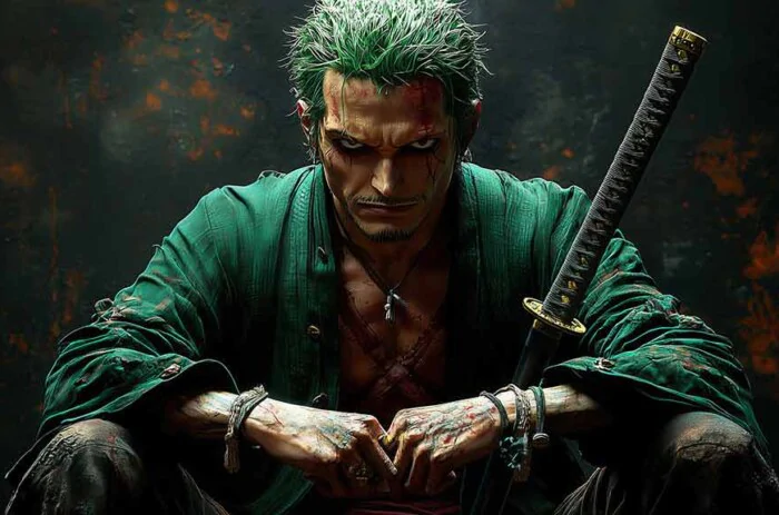 Zoro Realistic 4K Wallpaper One Piece Art anime Ultra HD Background free download for PC & Mobile phone and iphone