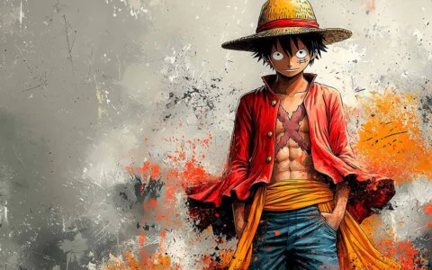 Monkey D. Luffy abstract wallpaper 4K One Piece, ultra HD background free download for Pc & mobile phone and iphone