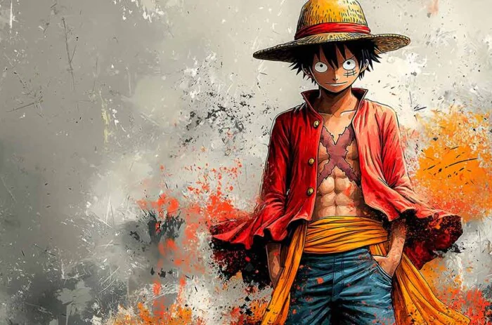 Monkey D. Luffy abstract wallpaper 4K One Piece, ultra HD background free download for Pc & mobile phone and iphone