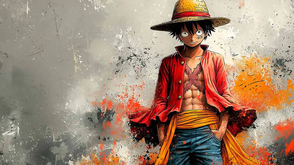 Monkey D. Luffy fond d'écran abstrait 4K One Piece, fond d'écran ultra HD à télécharger gratuitement pour Pc & téléphone portable et iphone