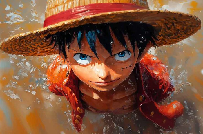 Monkey D. Luffy Artwork 4K Wallpaper One Piece anime Ultra HD Background free download for PC & Mobile phone and iphone