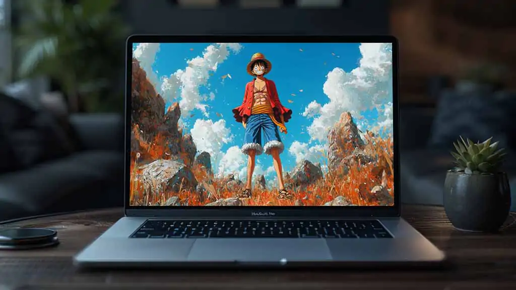 Fond d'écran 4K en pied de Monkey D. Luffy One Piece anime Ultra HD gratuit à télécharger pour PC, mobile et iPhone