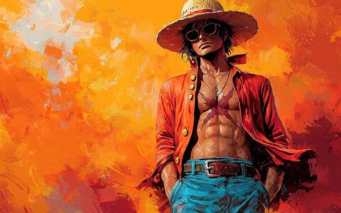 Fond d'écran 4K de Monkey D. Luffy One Piece anime Ultra HD gratuit à télécharger pour PC, téléphone portable et iPhone