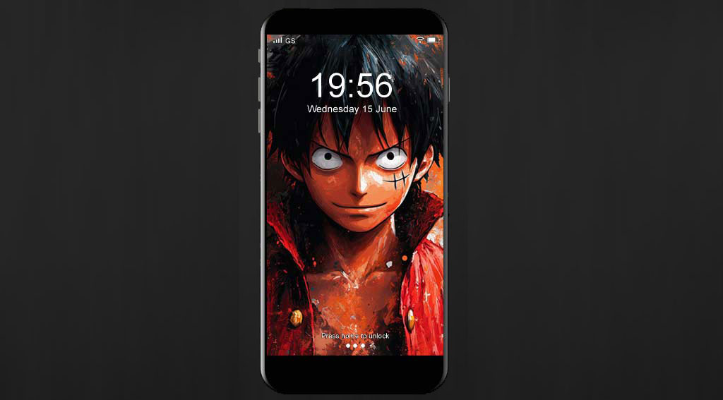 Fond d'écran 4K de Monkey D. Luffy Peinture One Piece anime Ultra HD gratuit à télécharger pour PC & téléphone portable et iPhone