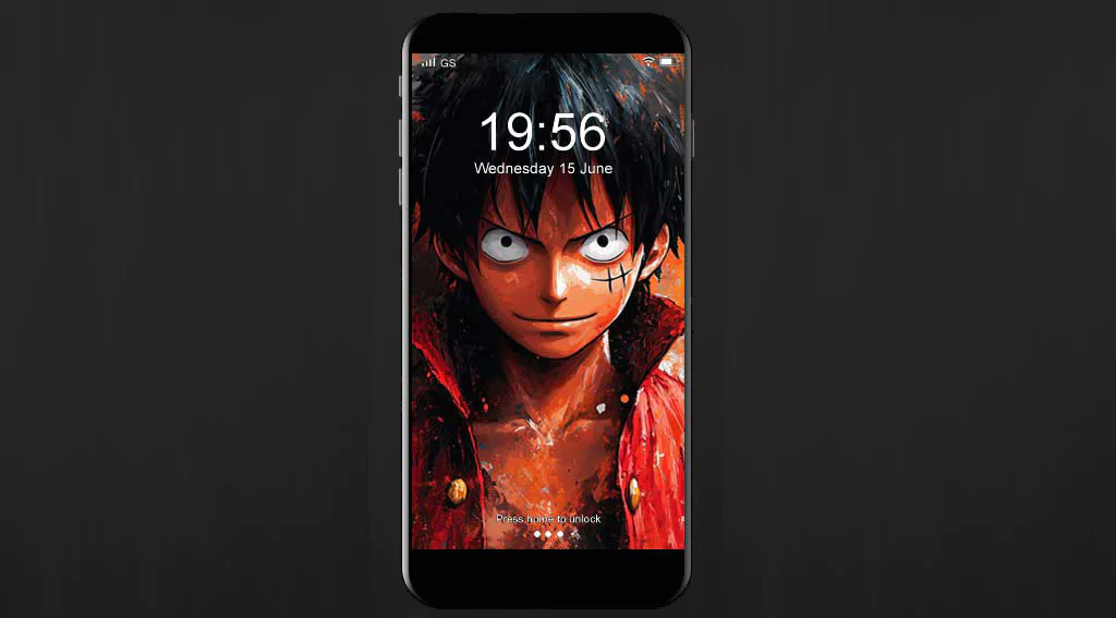 Fond d'écran 4K de Monkey D. Luffy Peinture One Piece anime Ultra HD gratuit à télécharger pour PC & téléphone portable et iPhone