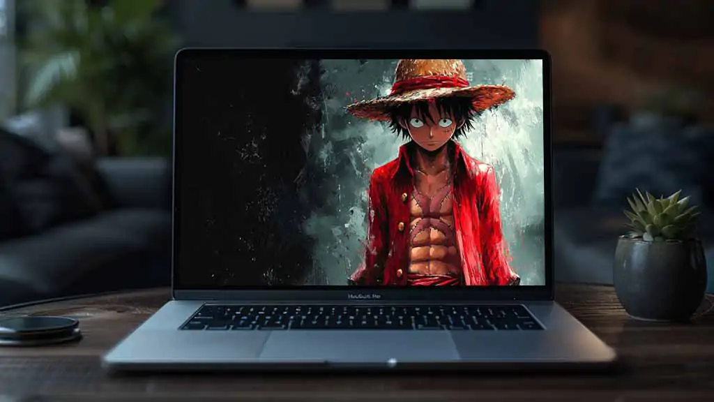 Fond d'écran abstrait 4K de Monkey D. Luffy de One Piece anime en Ultra HD à télécharger gratuitement pour PC, téléphone portable et iPhone