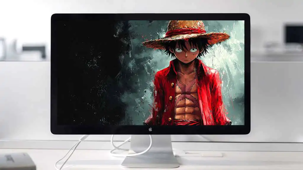 Fond d'écran abstrait 4K de Monkey D. Luffy de One Piece anime en Ultra HD à télécharger gratuitement pour PC, téléphone portable et iPhone