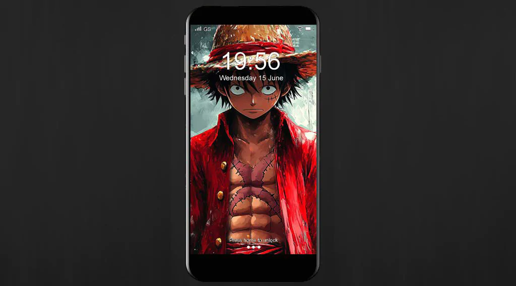 Fond d'écran abstrait 4K de Monkey D. Luffy de One Piece anime en Ultra HD à télécharger gratuitement pour PC, téléphone portable et iPhone