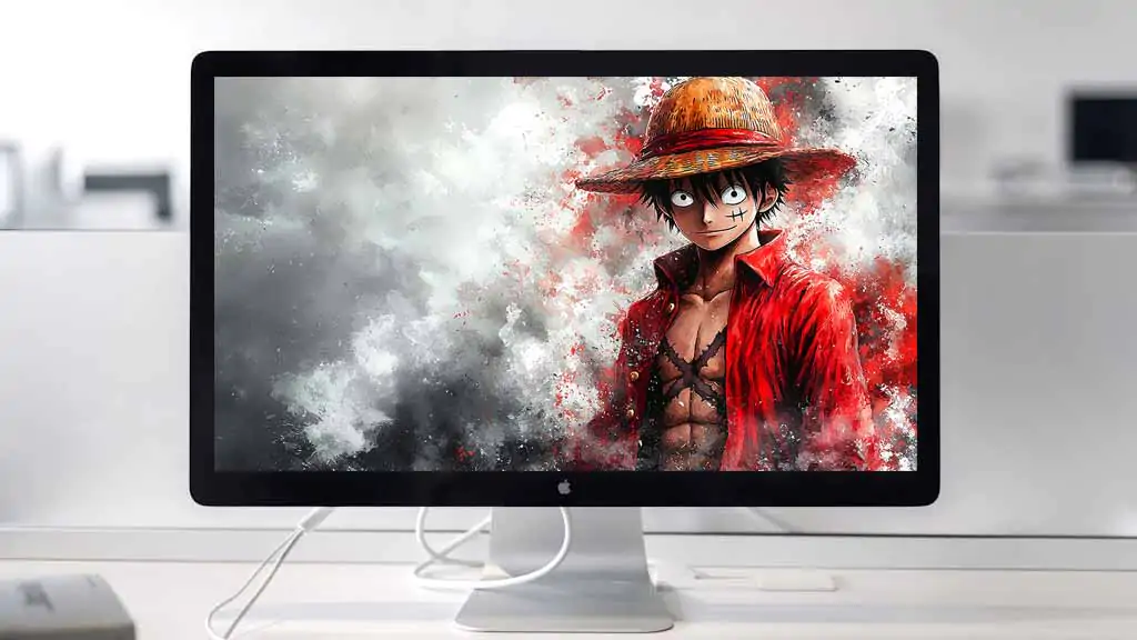 Fond d'écran 4K d'art abstrait de Monkey D. Luffy One Piece anime Ultra HD à télécharger gratuitement pour PC, téléphone mobile et iPhone