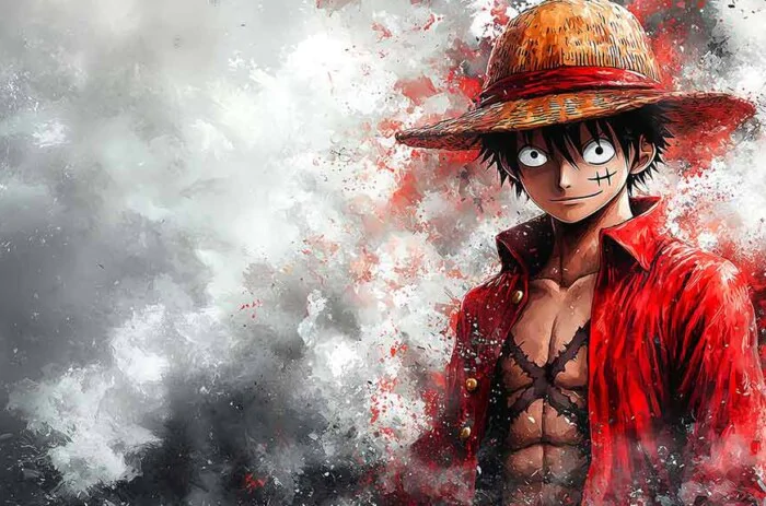 Fond d'écran 4K d'art abstrait de Monkey D. Luffy One Piece anime Ultra HD à télécharger gratuitement pour PC, téléphone mobile et iPhone