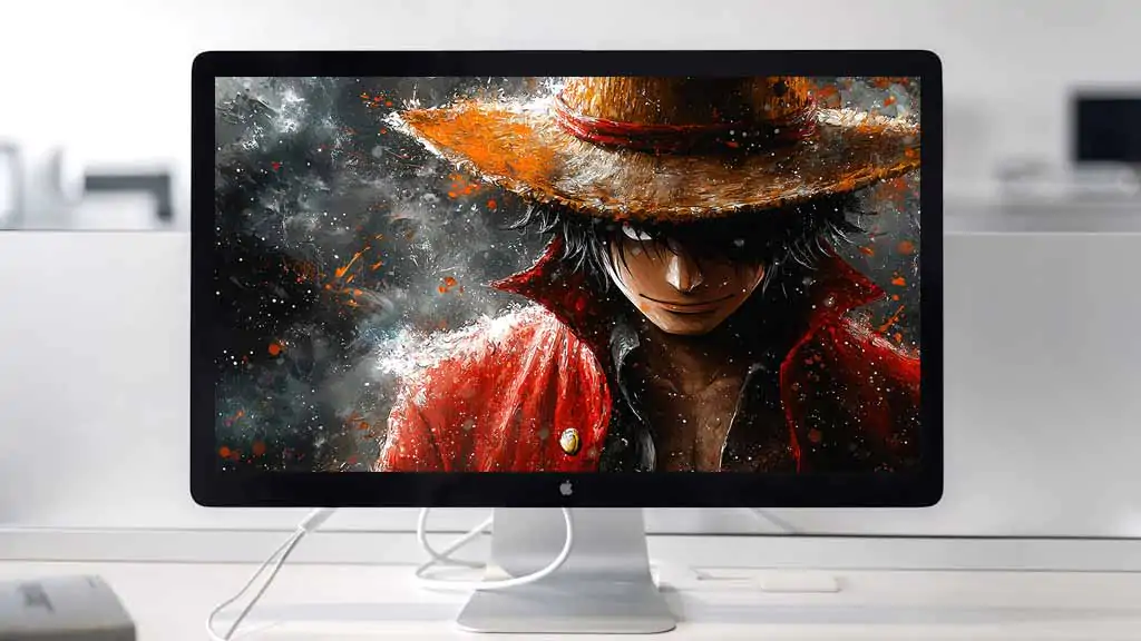 Monkey D. Luffy painting 4K Wallpaper One Piece anime Ultra HD Background free download for PC & Mobile phone and iphone