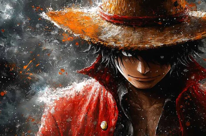 Monkey D. Luffy painting 4K Wallpaper One Piece anime Ultra HD Background free download for PC & Mobile phone and iphone