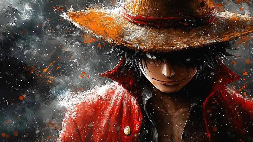 Monkey D. Luffy painting 4K Wallpaper One Piece anime Ultra HD Background free download for PC & Mobile phone and iphone