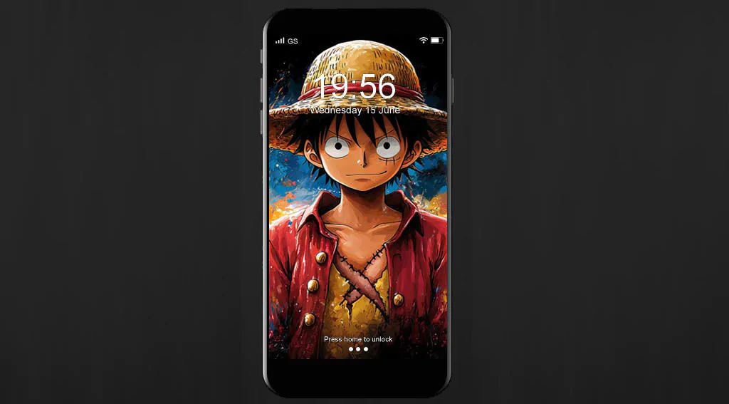 Fond d'écran 4K de Monkey D. Luffy peinture colorée One Piece anime Ultra HD gratuit à télécharger pour PC, téléphone portable et iPhone