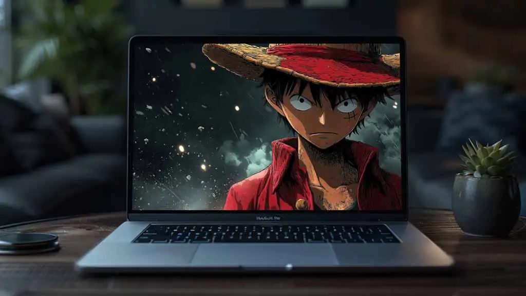 Night scene anime Monkey D Luffy wallpaper 4K One Piece Ultra HD background free download for Pc desktop and mobile phone