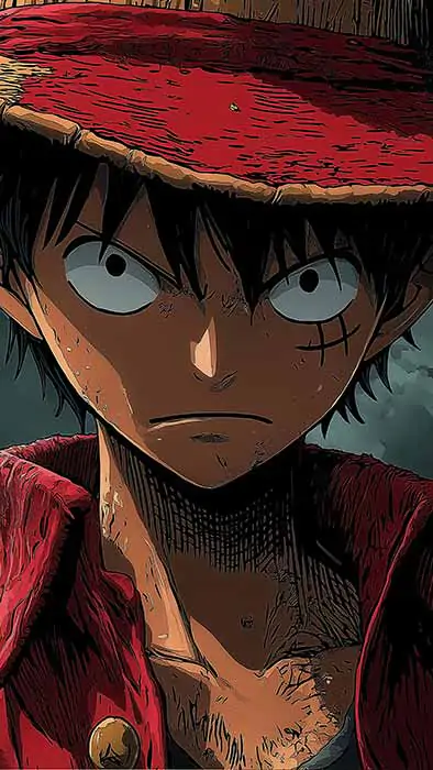 Fond d'écran animé nocturne Monkey D Luffy 4K One Piece Ultra HD gratuit à télécharger pour PC et téléphone portable