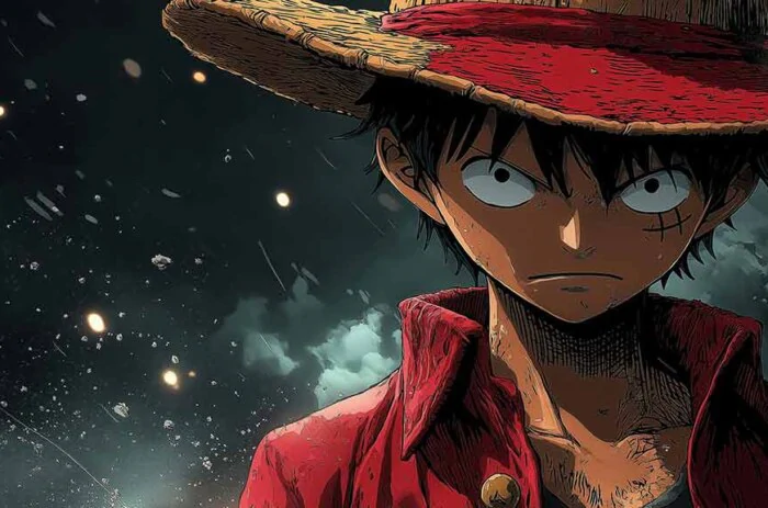 Fond d'écran animé nocturne Monkey D Luffy 4K One Piece Ultra HD gratuit à télécharger pour PC et téléphone portable