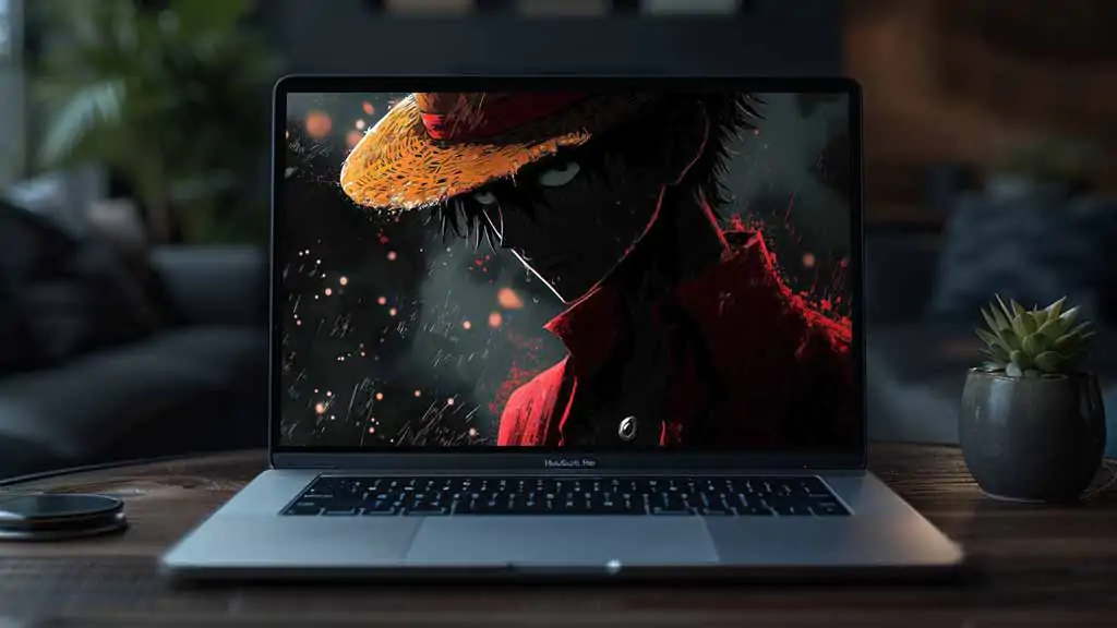 Fond d'écran 4K sombre de One Piece Monkey D. Luffy profil dramatique sur fond ombragé Téléchargement gratuit pour PC, téléphone portable et iPhone