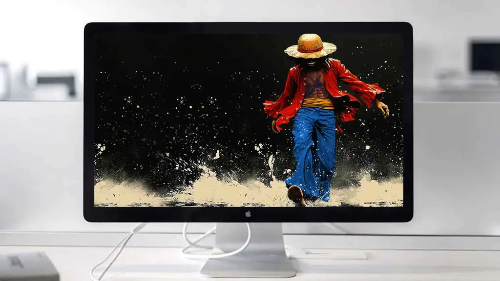 Monkey D. Luffy walking on water 4K Wallpaper One Piece anime Ultra HD Background free download for PC & Mobile phone and iphone