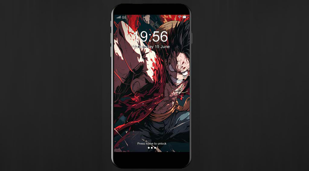 Fond d'écran One Piece Monkey D. Luffy 4K avec scène de bataille explosive avec pose d'action, un arrière-plan anime ultra HD haute résolution pour PC et téléphone iPhone gratuit