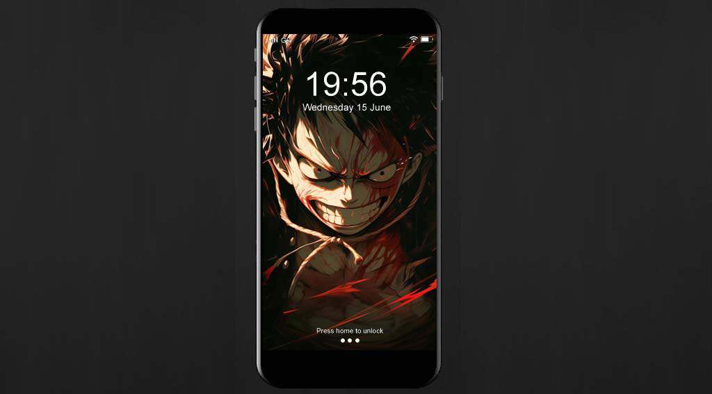 Fond d'écran 4K de Monkey D. Luffy One Piece avec attaque de poing dynamique et sourire féroce de combat, arrière-plan Ultra HD anime pour PC et téléphone portable, téléchargement gratuit