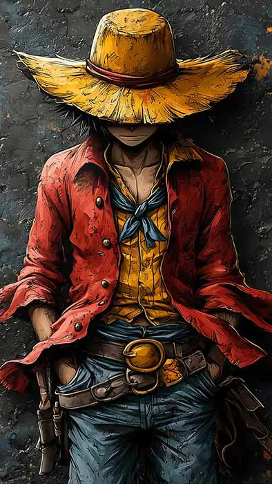 Fond d'écran Monkey D Luffy avec chapeau de paille, 4K Ultra HD One Piece background free download for pc & Mobile phone