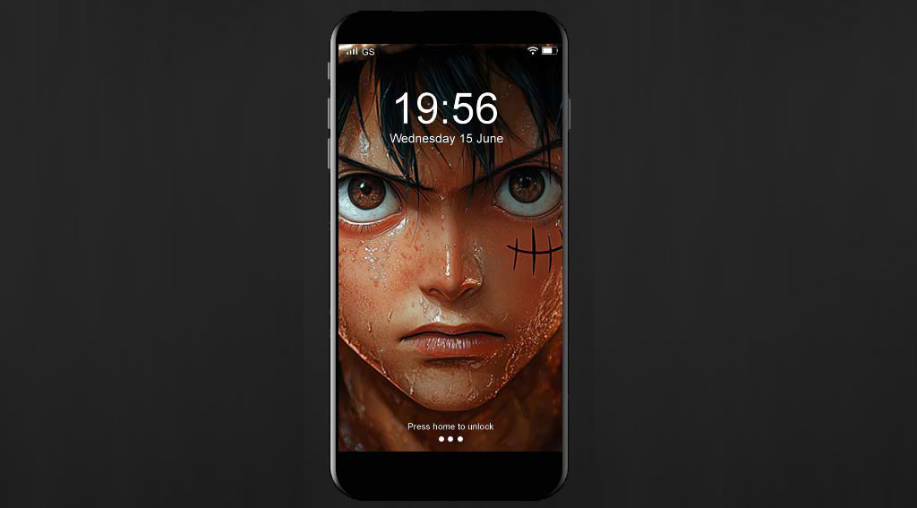 Free Hyper-realistic Monkey D. Luffy close-up portrait wallpaper 4k with rain effect and straw hat, One Piece photorealistic style Ultra HD background for Pc & mobile phone