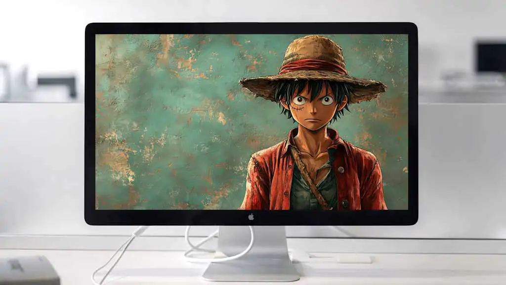 Fond d'écran minimaliste 4K de Monkey D. Luffy | Arrière-plan Ultra HD gratuit de One Piece en haute résolution JPG pour PC et mobile sans inscription Téléchargement gratuit.