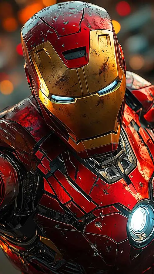 Free Download Iron Man Battle Ready 4K Wallpaper - Marvel Hero Ultra HD Close-Up Combat Background for all mobile phone and iphone