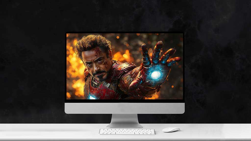 Tony Stark Battle Damaged 4K Wallpaper - Iron Man Hero Portrait Ultra HD Action Background Téléchargement gratuit pour ordinateur de bureau