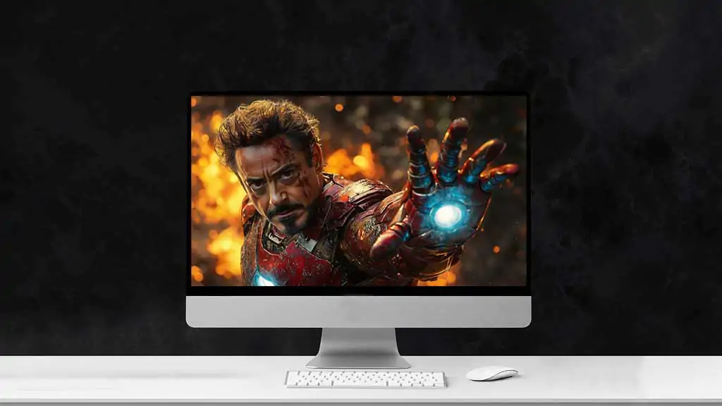 Tony Stark Battle Damaged 4K Wallpaper - Iron Man Hero Portrait Ultra HD Action Background Free Download for desktop