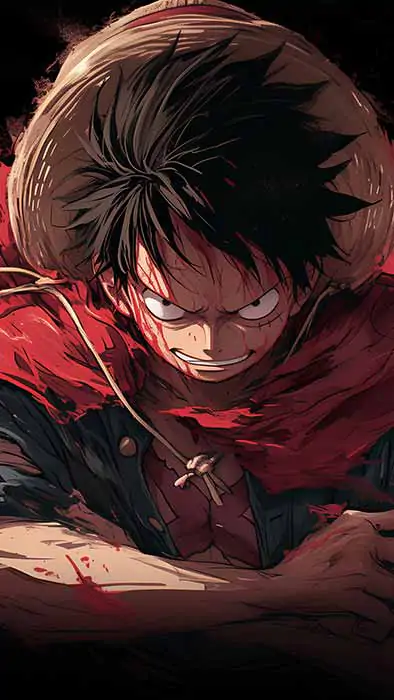 Fond d'écran Monkey D Luffy Énergie Sombre 4k | Fond épique One Piece HD pour PC et téléphone portable Téléchargement gratuit