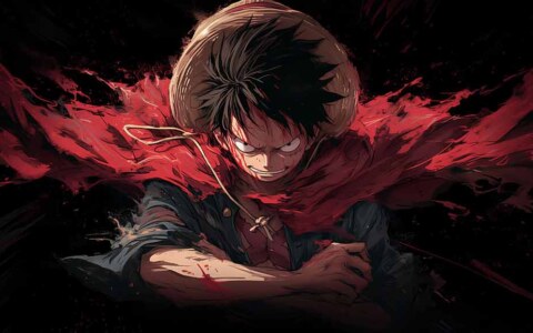 Fond d'écran Monkey D Luffy Énergie Sombre 4k | Fond épique One Piece HD pour PC et téléphone portable Téléchargement gratuit