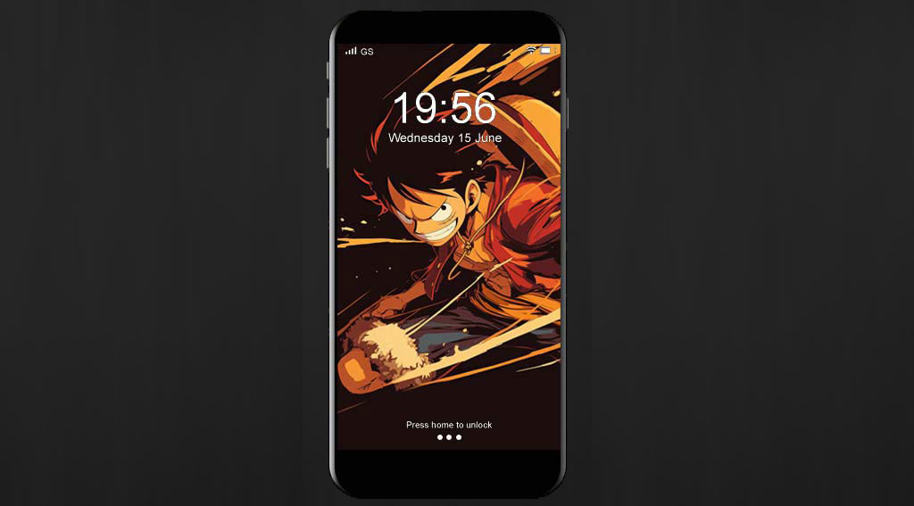 Monkey D. Luffy dans une pose d'action vibrante avec des traînées d'énergie orange, fond d'écran dynamique One Piece 4K fond d'écran Ultra HD gratuit pour pc & Mobile phone