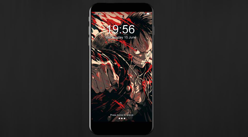 Fond d'écran 4K de Monkey D. Luffy en combat sombre Gear de l'anime One Piece en haute définition, téléchargement gratuit pour téléphone et ordinateur