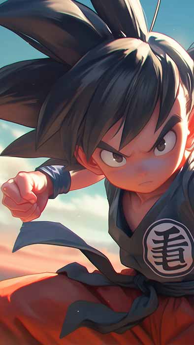 Fond d'écran 4K Dragon Ball jeune Sangoku - Arrière-plan anime Ultra HD gratuit à télécharger pour PC, téléphone portable et iPhone