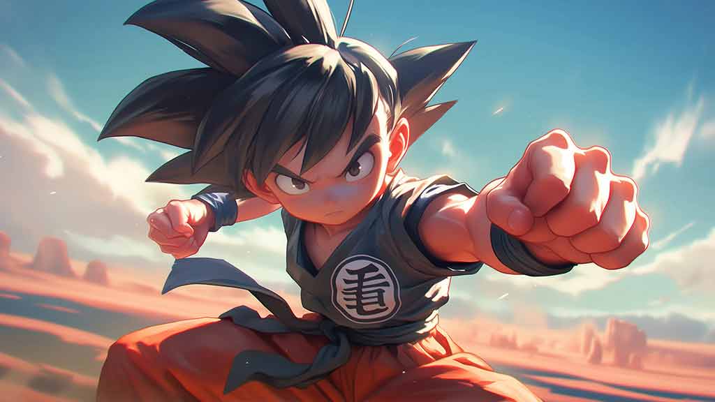 Fond d'écran 4K Dragon Ball jeune Sangoku - Arrière-plan anime Ultra HD gratuit à télécharger pour PC, téléphone portable et iPhone