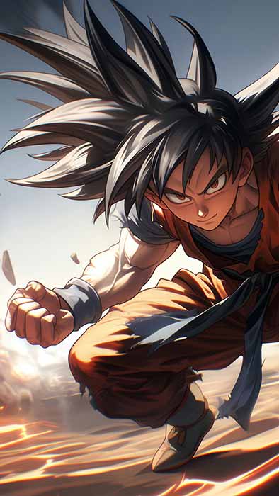 Fond d'écran Goku puissance explosive 4K Ultra HD Dragon Ball, téléchargement gratuit pour PC, téléphone portable et iPhone