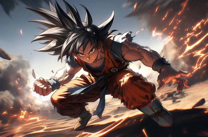 Fond d'écran Goku puissance explosive 4K Ultra HD Dragon Ball, téléchargement gratuit pour PC, téléphone portable et iPhone