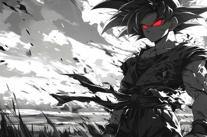 Fond d'écran Goku Yeux Rouges 4K Ultra HD Dragon Ball ultra HD, fond d'écran gratuit à télécharger pour PC, mobile et iPhone