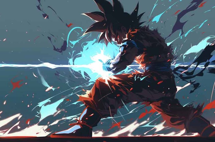 Dragon Ball Goku kamehameha fond d'écran 4K - Bataille épique ultra HD, arrière-plan gratuit à télécharger pour PC, téléphone portable et iPhone