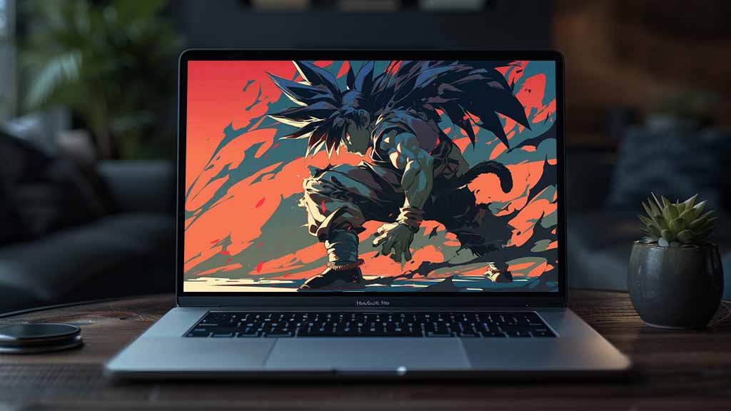 Dragon Ball Goku en position de combat Fond d'écran 4K - Combat épique en ultra HD, fond d'écran gratuit à télécharger pour PC, téléphone portable et iPhone