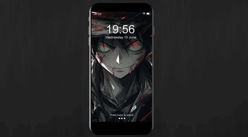 Fond d'écran de Monkey D. Luffy en empereur des ténèbres avec des yeux rouges et un chapeau de paille en style noir, résolution HD 4K gratuit pour ordinateur et téléphone portable