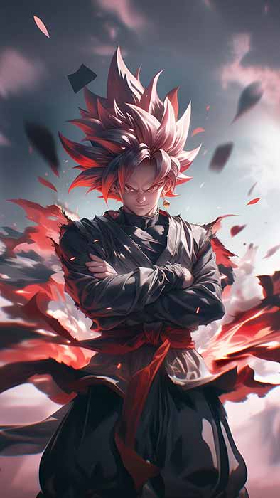 Goku Black Rose Super Saiyan Divin mode Dragon Ball Fond d'écran 4K - Épique ultra HD, arrière-plan gratuit à télécharger pour PC, téléphone portable et iPhone