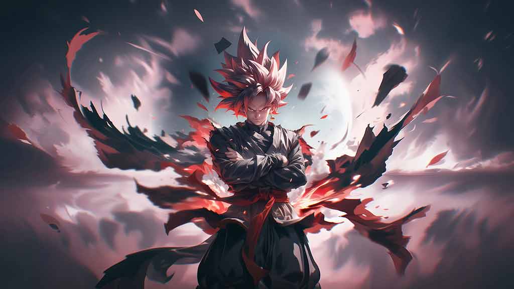 Goku Black Rose Super Saiyan Divin mode Dragon Ball Fond d'écran 4K - Épique ultra HD, arrière-plan gratuit à télécharger pour PC, téléphone portable et iPhone