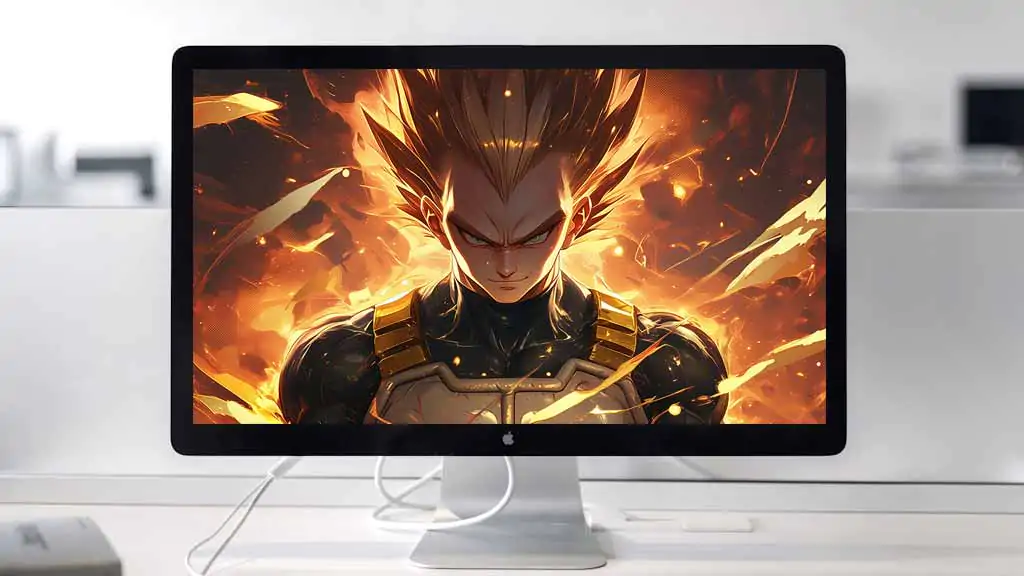 Vegeta Super Saiyan Fire Wallpaper 4K | Dragon Ball HD Background Free Download PC & Mobile phone