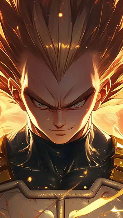 Vegeta Super Saiyan Fire Wallpaper 4K | Dragon Ball HD Background Free Download PC & Mobile phone