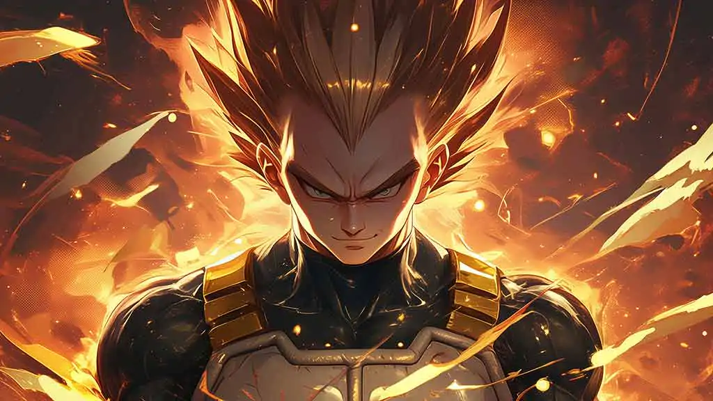 Vegeta Super Saiyan Fire Wallpaper 4K | Dragon Ball HD Background Free Download PC & Mobile phone