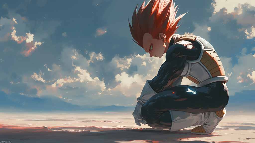 Fond d'écran Vegeta pensif 4K Ultra HD Dragon Ball ultra HD, arrière-plan gratuit à télécharger pour PC, téléphone portable et iPhone