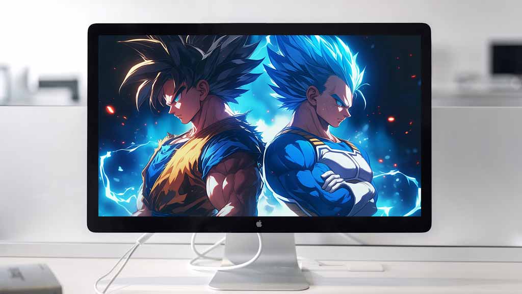 Goku & Vegeta wallpaper 4K Ultra HD Dragon Ball ultra HD,background damage on his face free download for Pc & Mobile phone and iphone